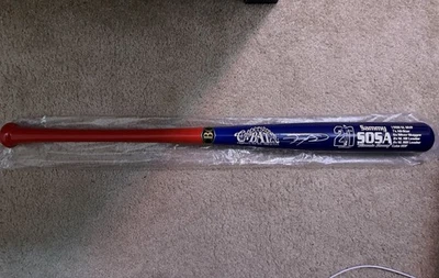 Sammy Sosa Autographed Cooperstown Stat Bat “Slammin Sammy” Beckett COA - Image 1 of 4