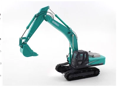 1:50 DieCast Kobelco SK330 Pile Driver Excavator Construction Long Arm Crane - Image 1 of 4