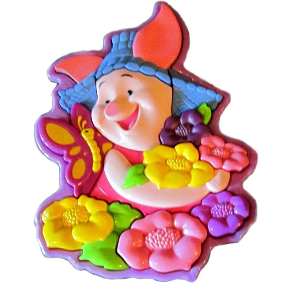  Disney's Winnie the Pooh Piglet flower garden Hard Plastic 3-D Puzzle 18 M & up - Image 1 of 1