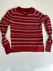 Pendleton Sweater Mens XS Red With White Stripe Wool Crewneck - Picture 1 of 10