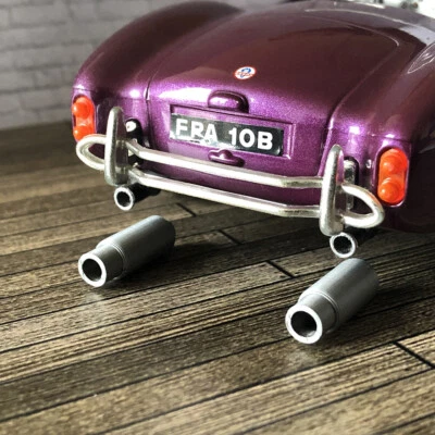 2 x Escape de afinación en miniatura / Silenciadores para modelo de coche de garaje diorama 1:24 Foto 1 de 4