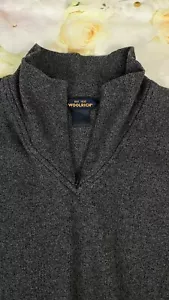 Woolrich Sweater Top Womens LARGE 1/4 Zip CHARCOAL BLACK 7675 Mock Neck - Picture 1 of 10
