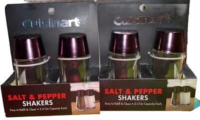 NUEVO Juego de coctelera de sal y pimienta Cuisinart base de vidrio, tapa metálica marrón Foto 1 de 3