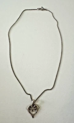 Gargantilla de plata esterlina con dije de delfín corazón collar circonita cúbica piedra eslabón 925 14" Foto 1 de 4