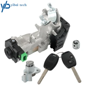 Ignition & Door Lock Cylinder Switch Assembly Set w/2 Remote Keys For 07-11 CRV - Picture 1 of 12