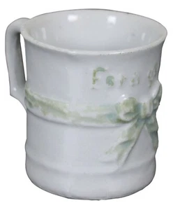 Taza de presentación antigua para un buen niño taza de té café arco de porcelana blanca - Imagen 1 de 10