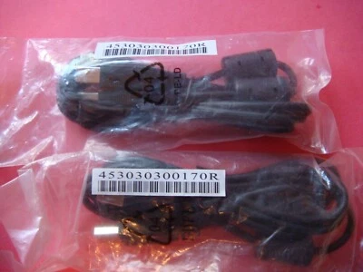 2 X 6FT USB 2.0 A Male to B 1.8m Black Cable HP Part # 453030300170R 12378-*18 - Image 1 of 4