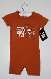 NWT Wes and Willy Infant Unisex Orange Texas Longhorns SS Romper 18M 24M - Picture 1 of 11