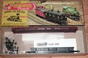 HO ROUNDHOUSE 1287 60' FLAT CAR KIT SOUTHERN 152002  - Picture 1 of 1