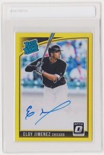 2018 Donruss Optic Eloy Jimenez RC Auto /10 Gold Holo Rated Rookie *On-Card*