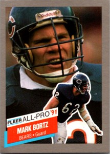Mark Bortz 1991 Fleer #4 All-Pro Football Card