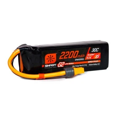 Spektrum SPMX223S30 11.1V 2200mAh 3S 30C Smart G2 IC3 - Bild 1 von 2