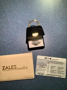 Zales 0.82ct Princess Diamond Engagement Ring 14k White Gold Size 6.5 (read) - Picture 1 of 12