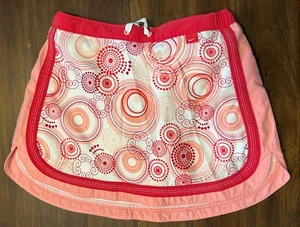 Nike Girls Pull On Skort Sports Athletic Geometric Peach Sz Small 7-8 - Picture 1 of 4