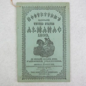 Hostetter's Almanac Quack Medicine Medical Advertising Antique 1893 RARE - Picture 1 of 12