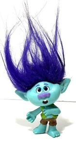 Dreamworks Trolls Branch Blue Doll 2019 World Tour Movie 2 Inch Plastic Figurine - Picture 1 of 2