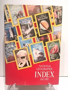 National Geographic Magazine Index 1947-1983, Hardcover, Dust Jacket - Imagen 1 de 9