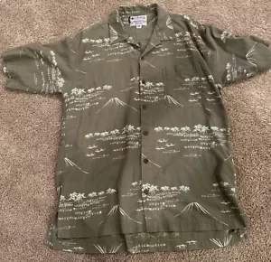Columbia GRT Silk Cotton Blend Short Sleeve Button Up Hawiian Style Shirt XLarge - Bild 1 von 2