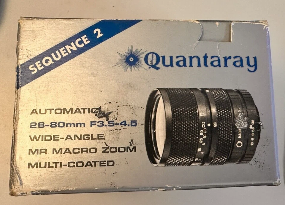 Quantaray Automatic 28-80mm F3.5-4.5 Wide Angle MR Macro Zoom Lense Canon-AE - Image 1 of 4