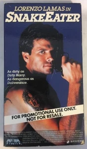 SnakeEater [1989] VHS Lorenzo Lamas Rare OOP PROMO VG Shape Larry Csonka - Picture 1 of 5