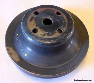 雪佛兰雪佛兰 V8 步进 2 槽水泵滑轮 #14023155 CF BBC SBC — 第 1/4 张图片