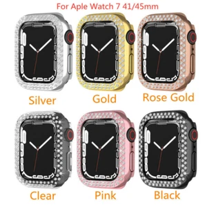 Bling Diamond Protective ShockProof Bumper Case Cover For Apple Watch 7 41 45 mm - Picture 1 of 22