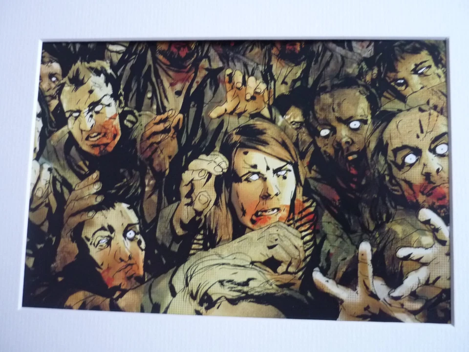 a4 Poster cult Reinvent Film Indie Ready frame SHAUN OF THE DEAD ZOMBIE CLOSE-UP - Image 1 of 1