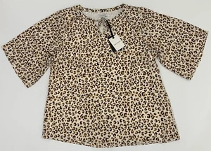 Ladies size 14 TABLE EIGHT Mixed Animal Blouse / top *NEW* RRP $79.99 - Foto 1 di 6