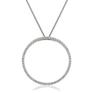 Diamond Pendant 0.25 Carat Genuine Natural Diamonds 18ct White Gold, with Chain - Picture 1 of 1