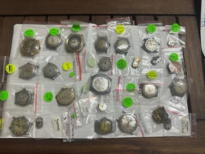 Large job lot of watch heads and movements #2 DATEX CYPRUS FELICIA ROAMER ETC - Picture 1 of 7
