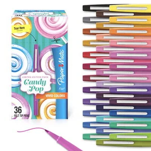 Flair Felt Tip Pens, Medium Point, Limited Edition Candy Pop Pack, 36 Count - Picture 1 of 5