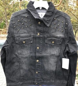 Disney Men's XL Nightmare Before Christmas Jack Skellington Blk Denim Jacket - Picture 1 of 5