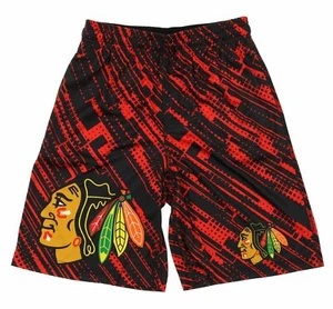 KLEW NHL Youth Chicago Blackhawks Game Day Shorts - Picture 1 of 5