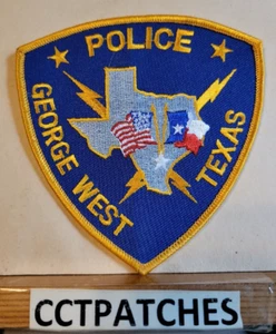 GEORGE WEST, TEXAS POLICE SHOULDER PATCH TX - Picture 1 of 2