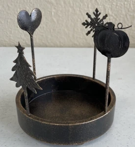Gold Canyon Candle Holder Seasonal Changeable Spikes Wick Pick - Picture 1 of 5