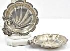 Pair (2) Sterling silver Lunt floral pattern Nut Bon bon candy dishes 3" - 37.2g