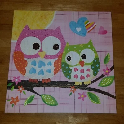 Circo Love 'n Nature Owl Wrapped CANVAS Picture 21×21 - Image 1 of 2