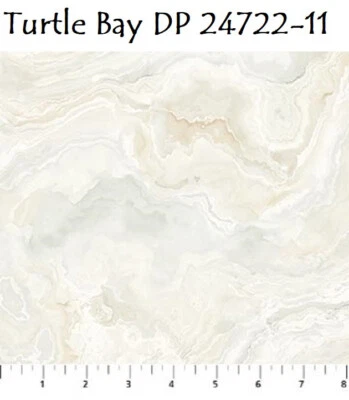 Tela de edredón de algodón crema Turtle Bay Ocean Beach Northcott 24722-11 Foto 1 de 4