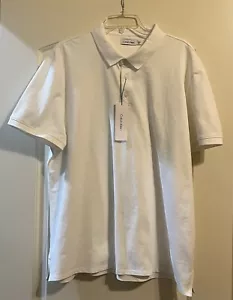 Precio de venta sugerido por el fabricante $69.50 NUEVO CON ETIQUETAS CALVIN KLEIN HOMBRE BLANCO MANGA CORTA PREMIUM POLO TALLA XL - Imagen 1 de 6