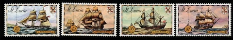 ST.LUCIA SG352/5 1973 HISTORIC SHIPS MNH Cover