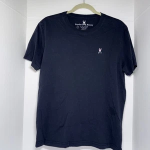T-shirt Pyscho Bunny blu navy 5 cotone morbido elasticizzato logo ricamato spedizione gratuita - Foto 1 di 3