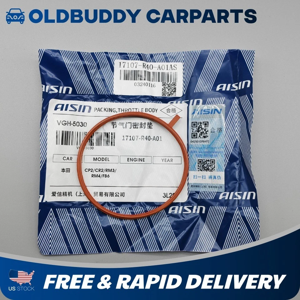 Junta de carrocería de acelerador AISIN genuina 17107-R40-A01 para Honda Civic Acura 2008-2025 Foto 1 de 4