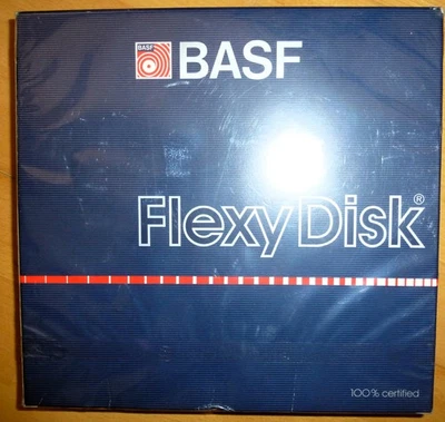 10 x Original BASF FlexyDisk Diskette 8" Zoll(20x20),Vintage,Floppy NEU OVP - Bild 1 von 4