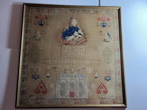 LARGE ANTIQUE 19TH.C SCOTTISH NEEDLE WORK SAMPLER GRACE FISHER 1853 - Picture 1 of 19