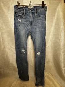 Abercrombie Boys Super Skinny Jeans Light Blue Size 13/14 Slim - Picture 1 of 6