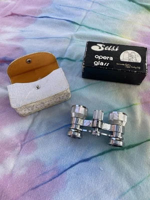 Antique Selsi Opera Glasses with Original Case and Box - Image 1 of 4