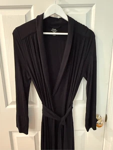 Soma schwarz klassische Passform Slinky Jersey langer Morgenmantel Gr. XS/S EUC - Bild 1 von 7