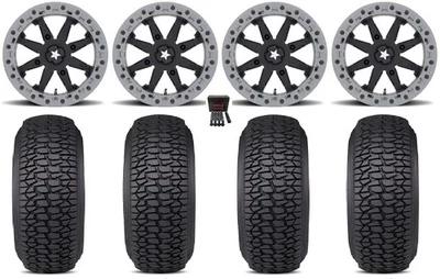 MSA Lok2 Beadlock 14" Wheels Black 30" Regulator 2 Tires Polaris Sportsman / - Image 1 of 4