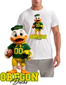 NEW / Oregon Ducks Football Cartoon / Wicking Tee - Picture 1 of 4