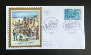 SC33 FRANCE 1973 FDC Day of the stamp - Horses and coach - Picture 1 of 2